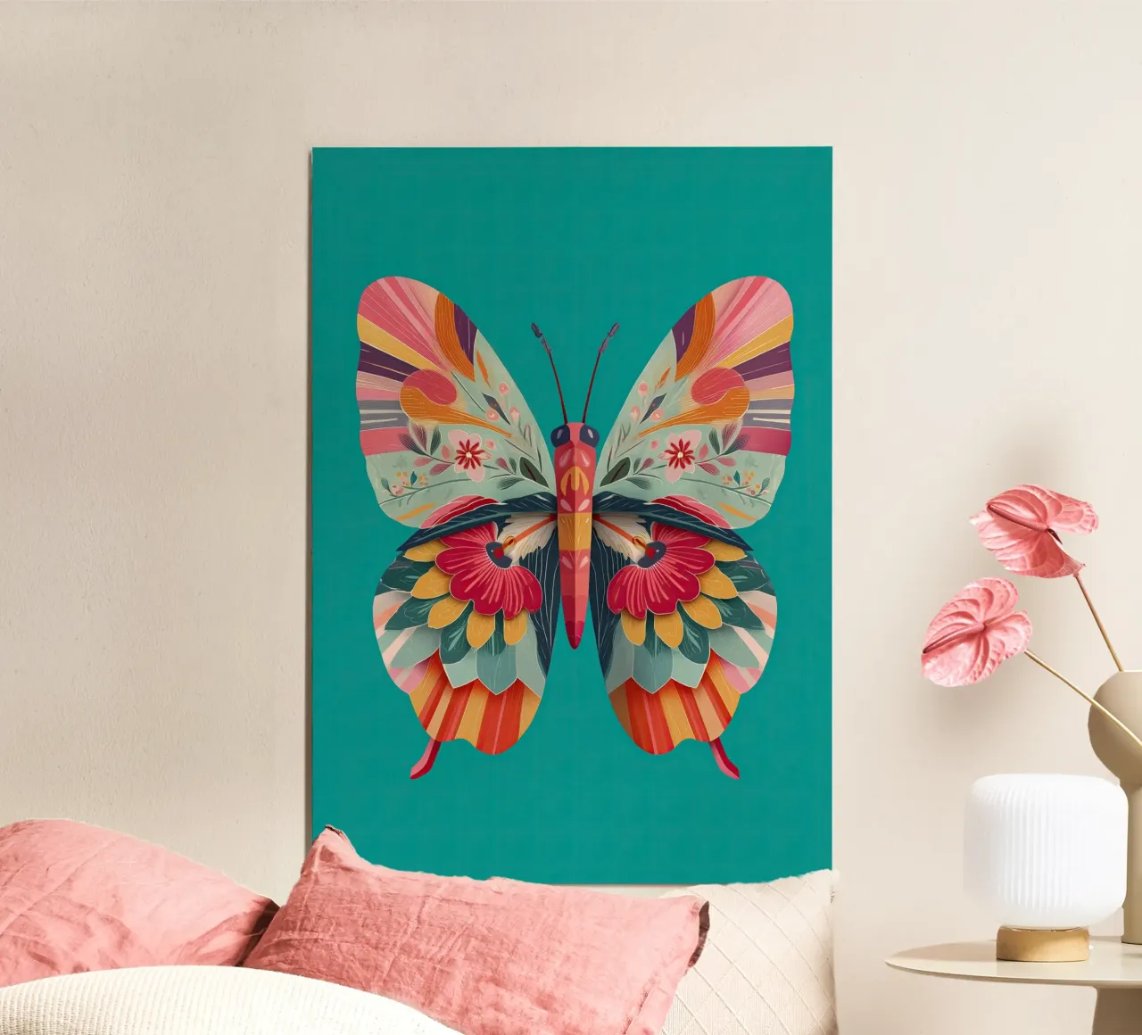 Study of a Butterfly in Bloom hahnemühle de Luca