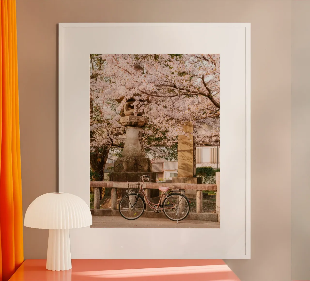 Bicicletta con fiori di ciliegio carta hahnemühle da mbgraphx2