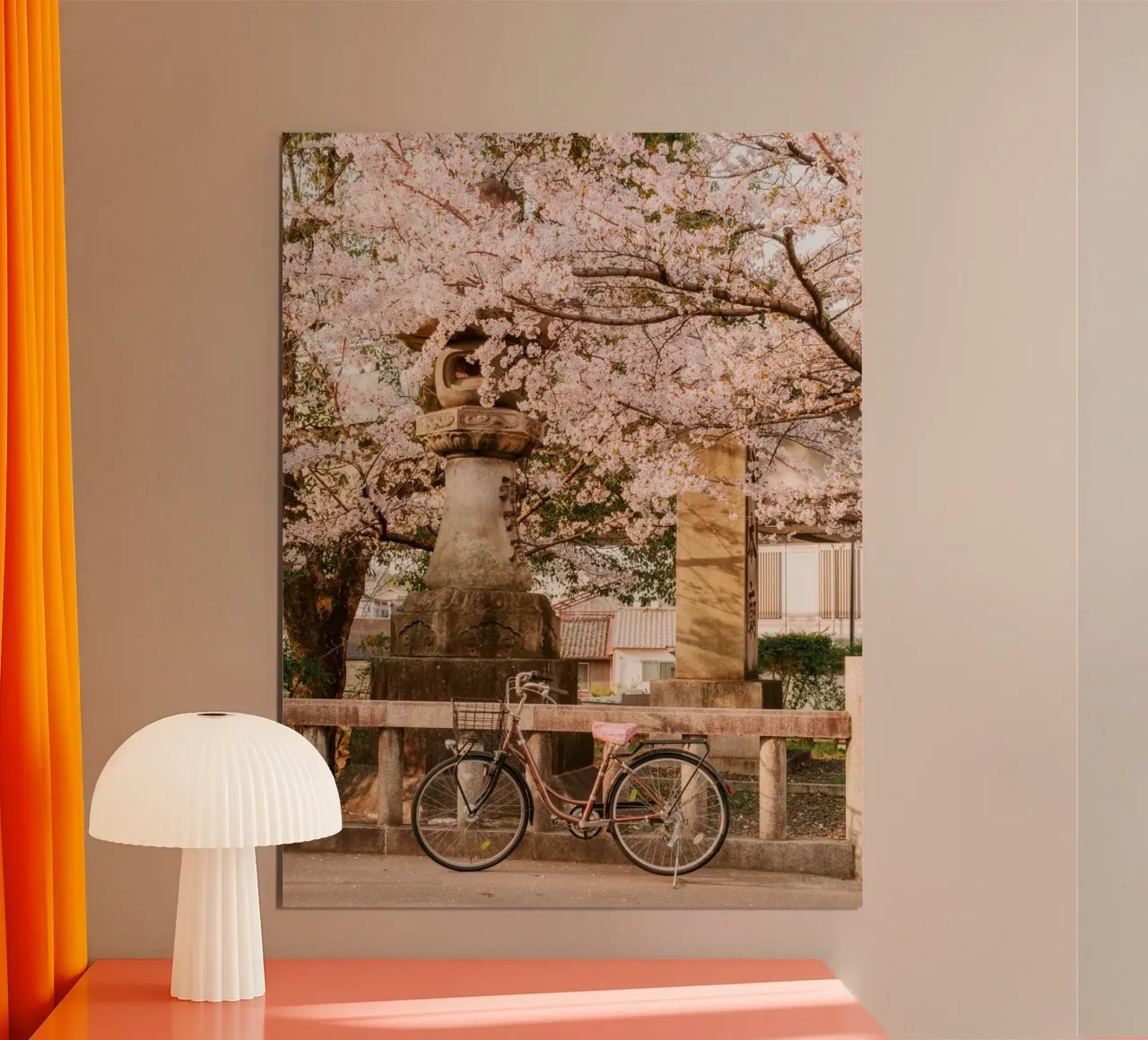 Bicicletta con fiori di ciliegio carta hahnemühle da mbgraphx2