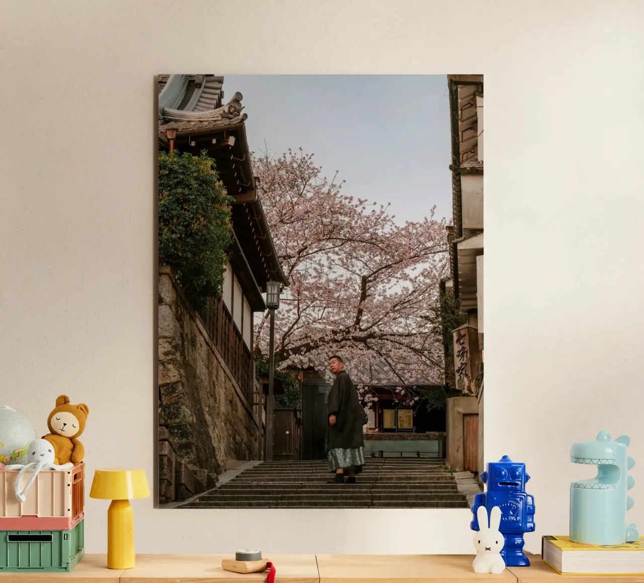 Scala dei ciliegi in fiore a Kyoto, Giappone pannello forex da mbgraphx2