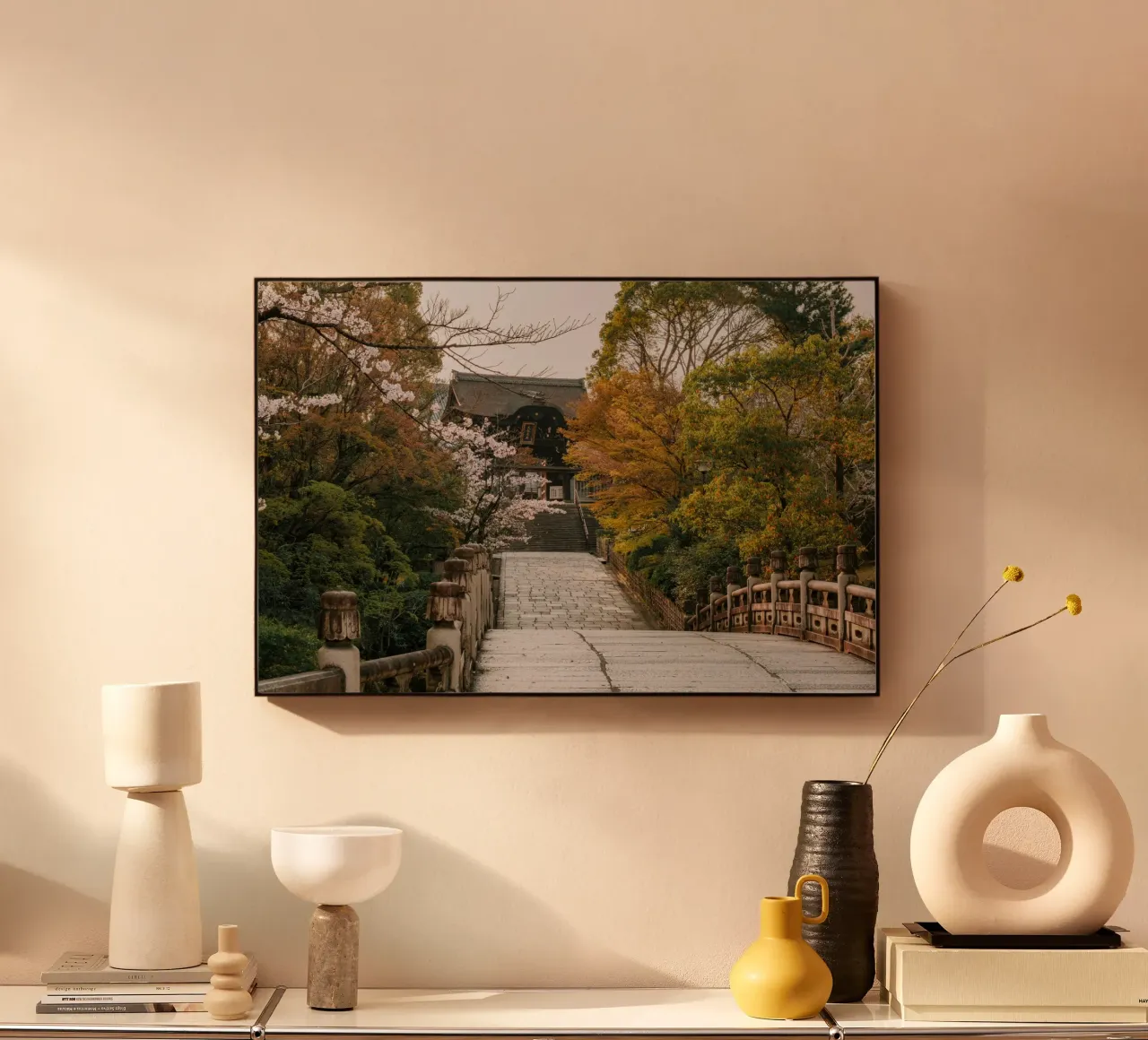 Tempio giapponese dei ciliegi in fiore a Kyoto, Giappone pannello forex da mbgraphx2