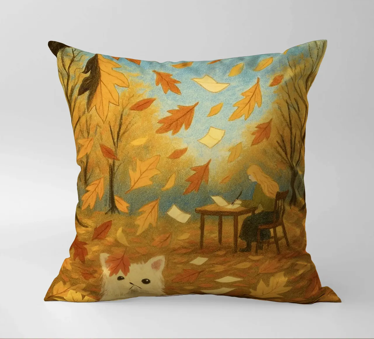 Lettere all'autunno cuscino da Taika Tori Art