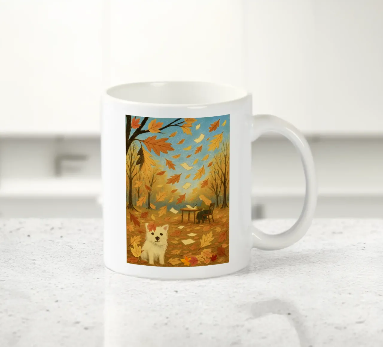 Lettere all'autunno tazza in ceramica da Taika Tori Art