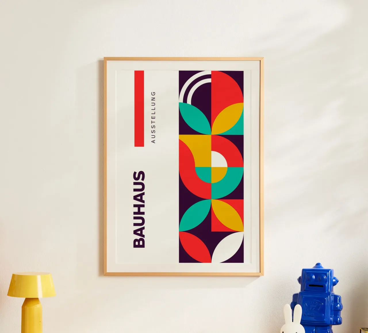Bauhaus Tentoonstelling Poster Print - Abstract Geometrisch Minimal hahnemühle van Grungeo