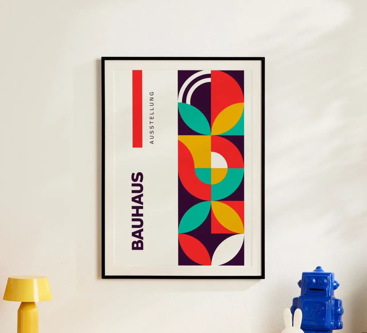 Bauhaus Tentoonstelling Poster Print - Abstract Geometrisch Minimal hahnemühle van Grungeo