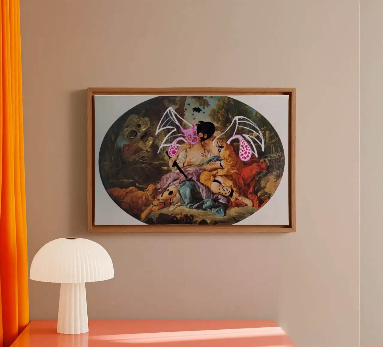 Ze wil wraak canvas met Baklijst van Trash is dada Official