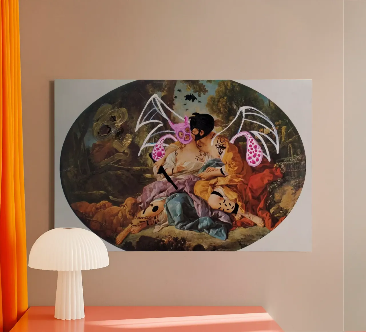 Ze wil wraak canvas met Baklijst van Trash is dada Official