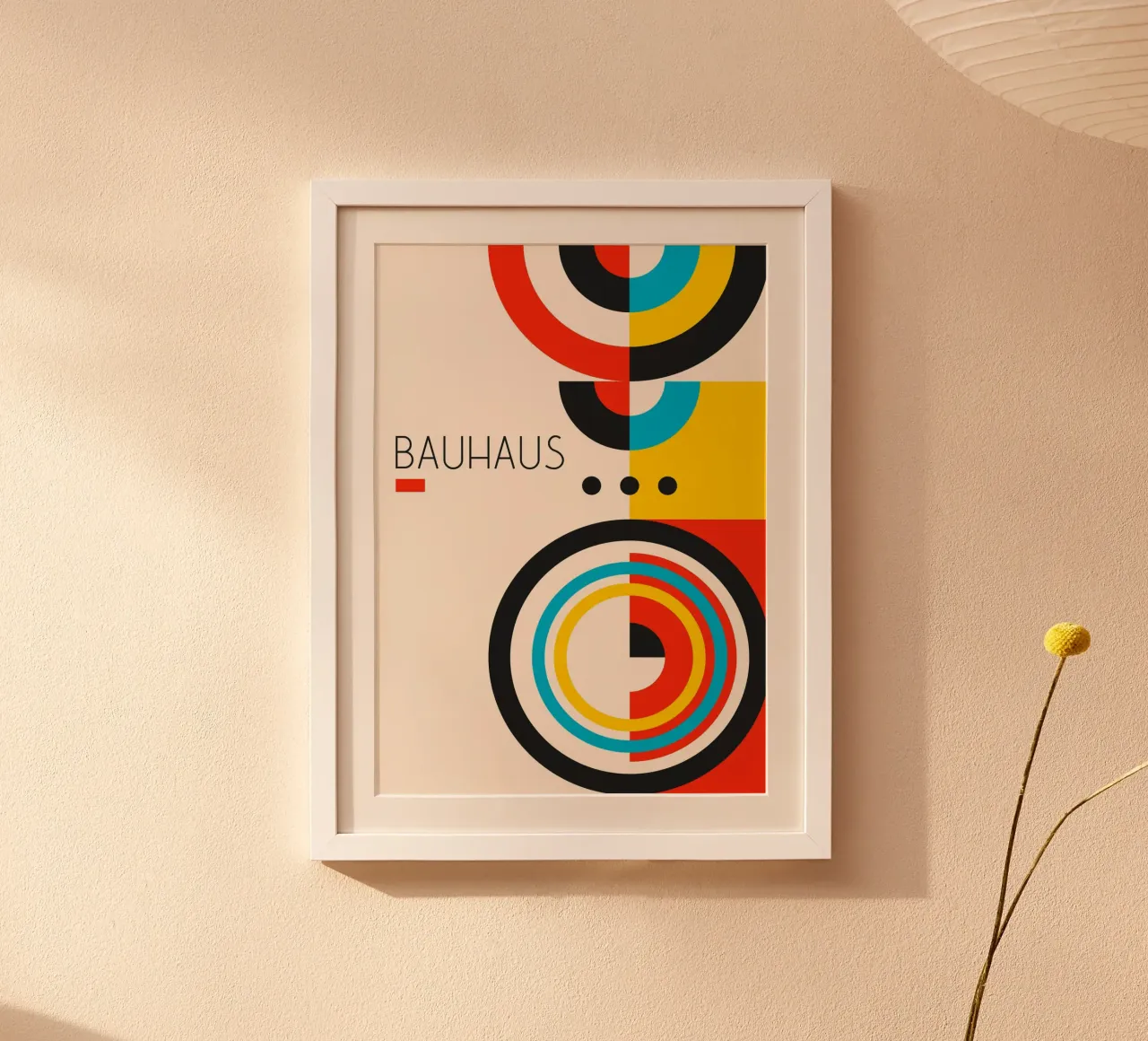 Bauhaus Concentric Circles Poster - Abstract Geometric Art P hahnemühle by Grungeo