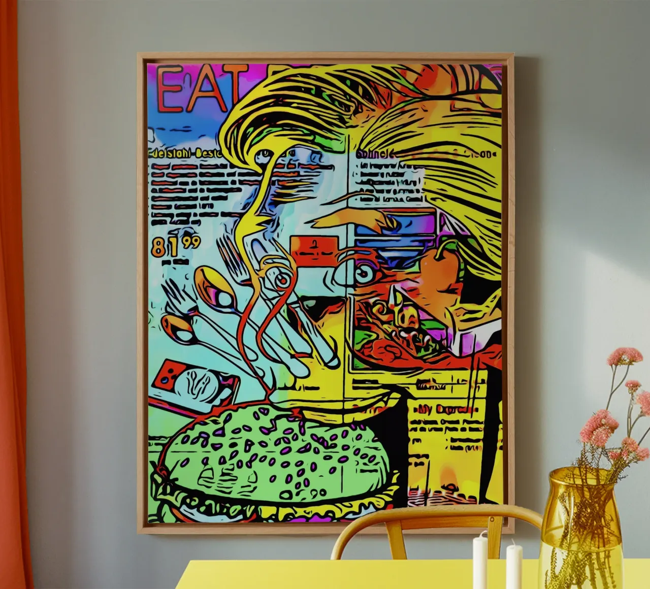 EET canvas met Baklijst van ZAMART - PopArt