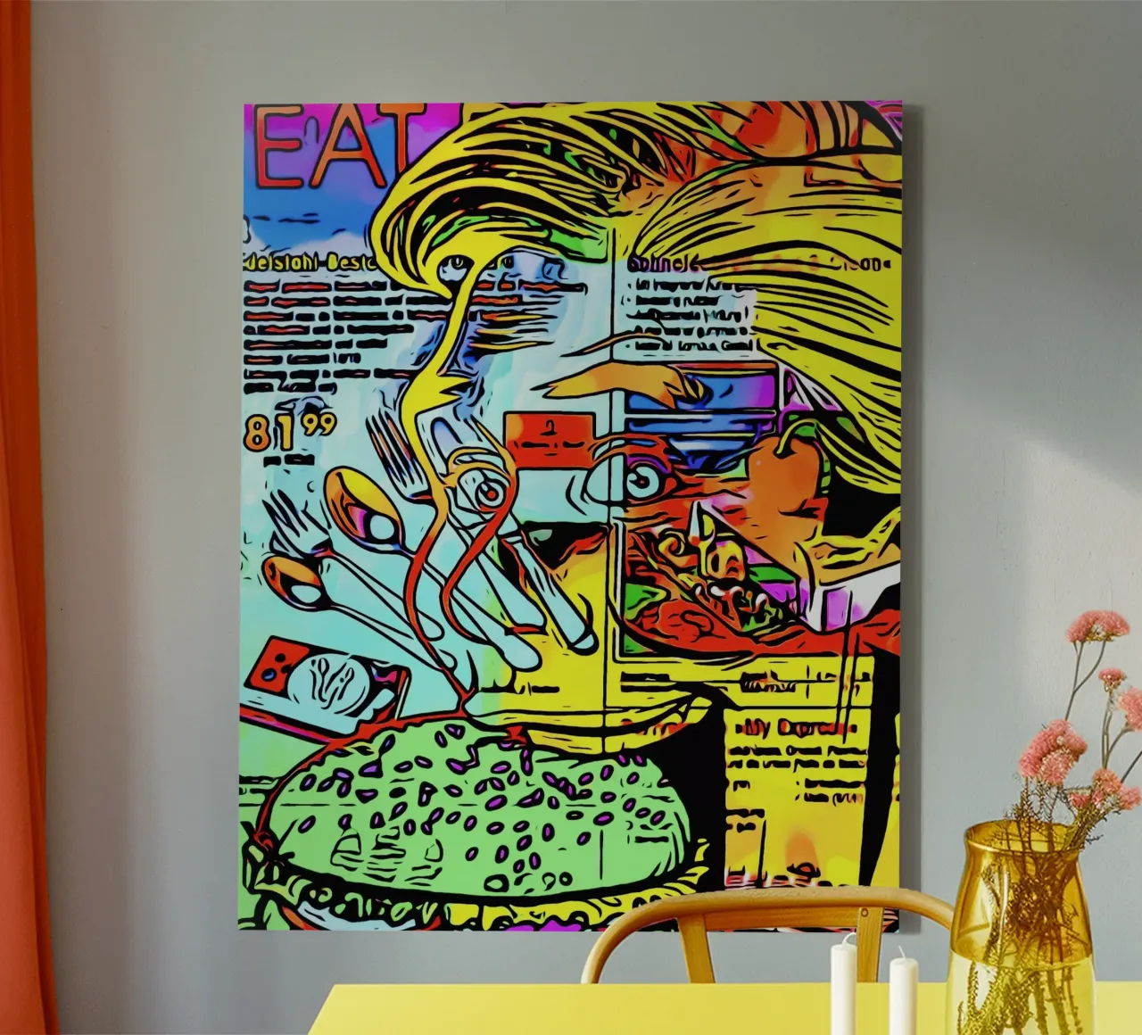 EET canvas met Baklijst van ZAMART - PopArt