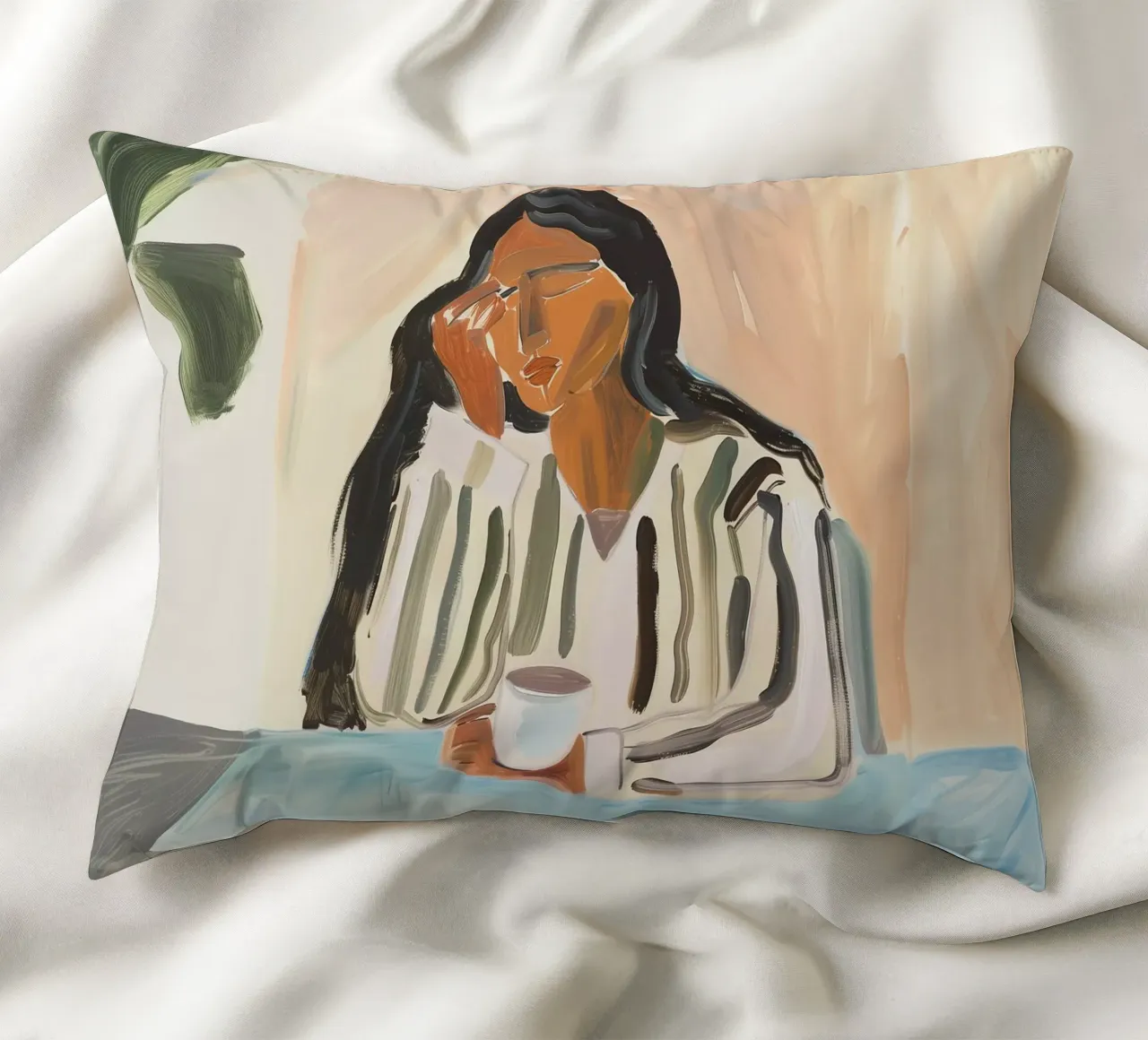 Quiet Contemplation cuscino da BALIKA HOMES ART