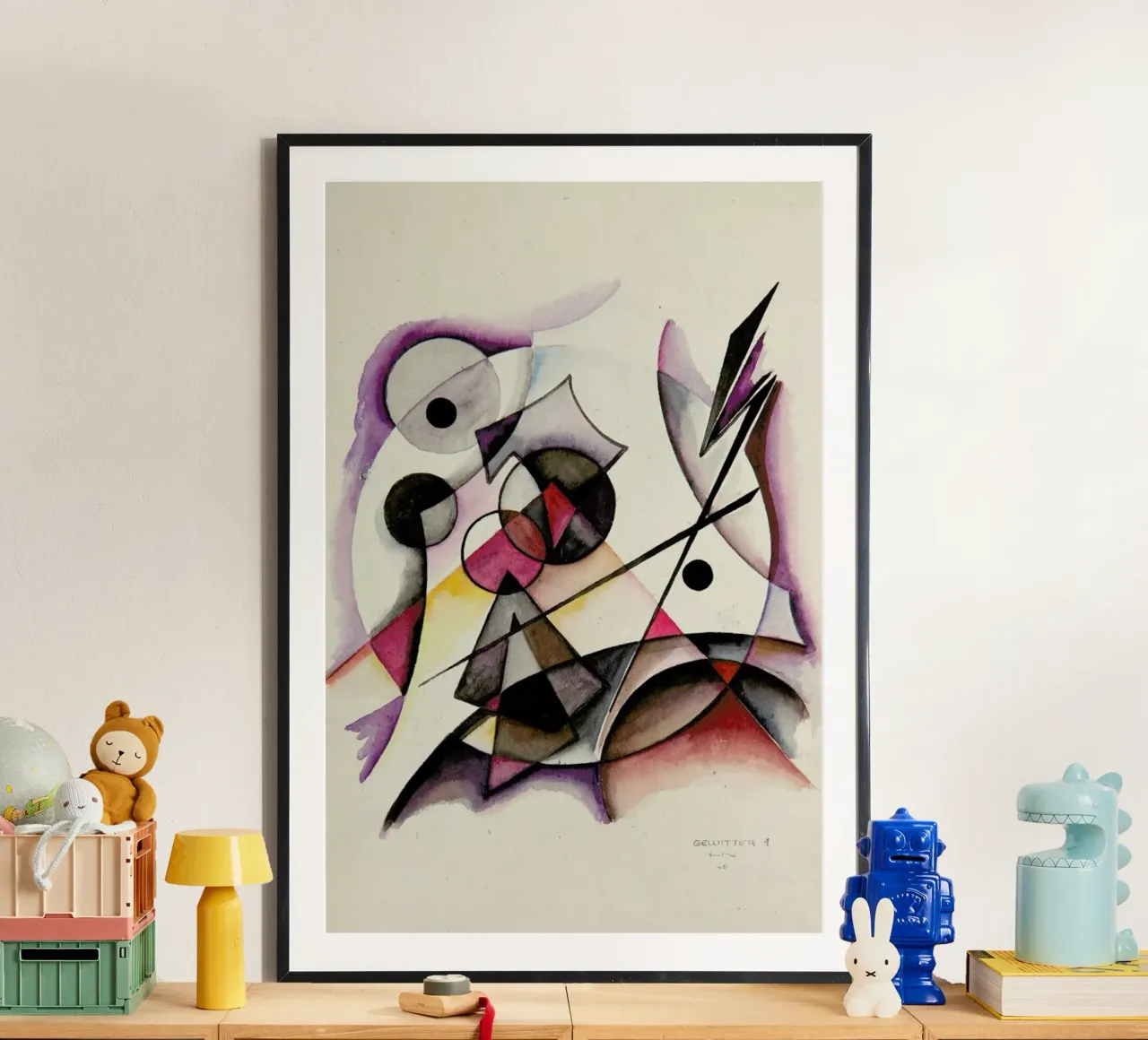 Gewitter 1 (1946) poster con telaio in plastica da Heinrich Neuy
