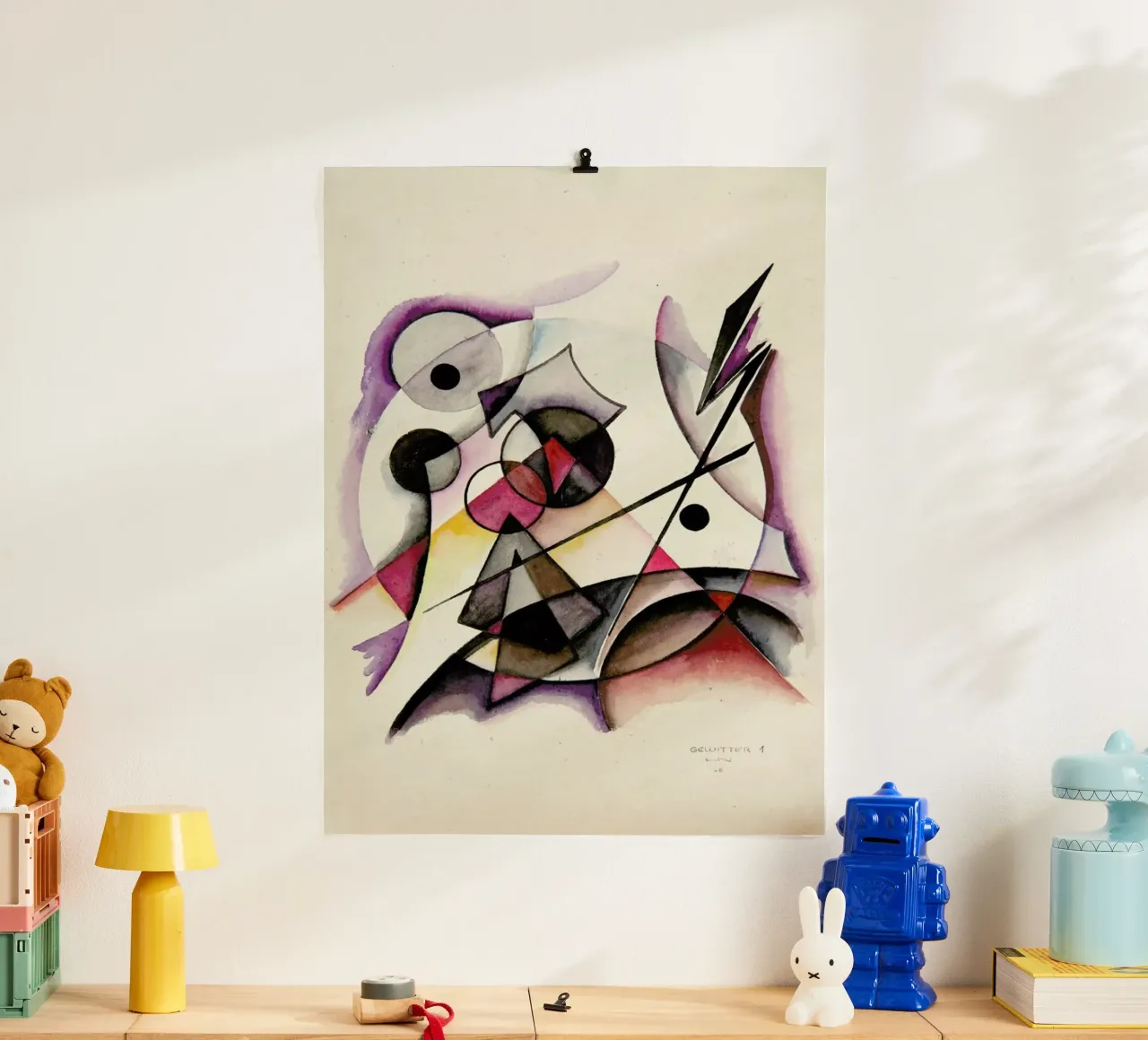 Gewitter 1 (1946) poster con telaio in plastica da Heinrich Neuy