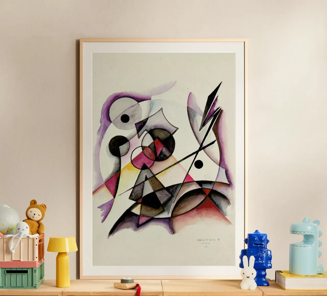 Gewitter 1 (1946) poster con telaio in plastica da Heinrich Neuy