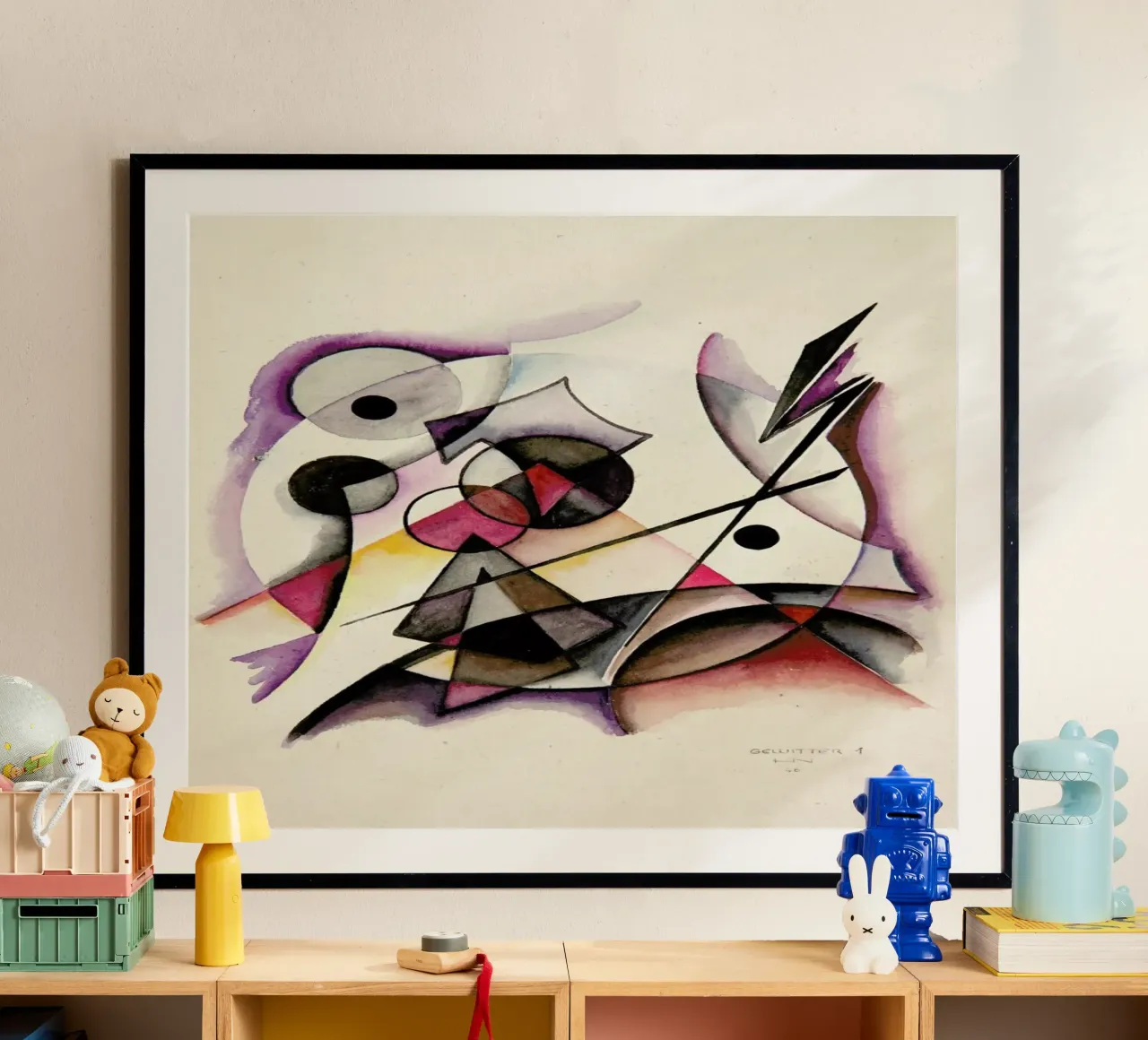 Gewitter 1 (1946) poster con telaio in plastica da Heinrich Neuy