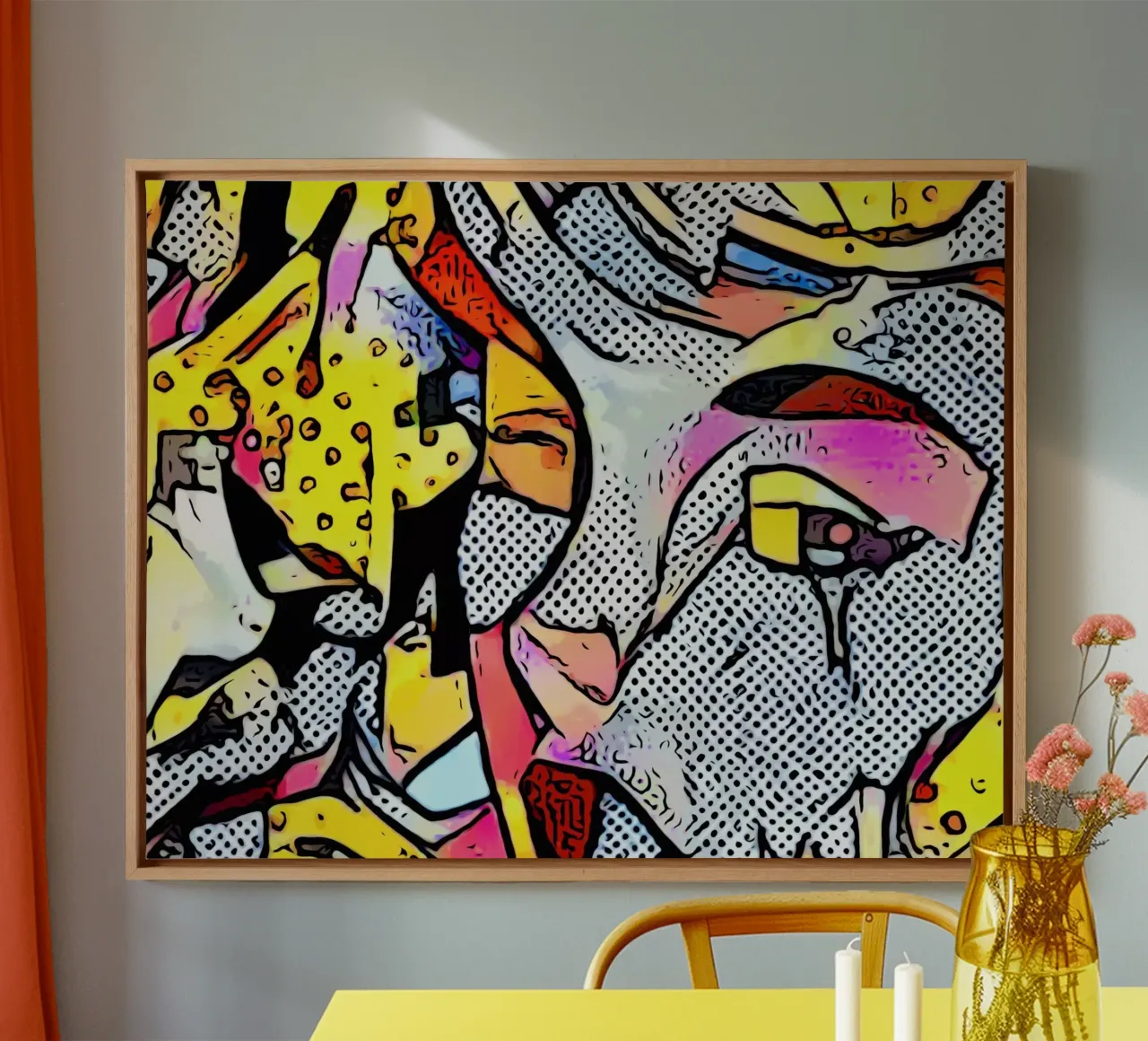 Una lacrima tela con Cornice a cassetta da ZAMART - PopArt