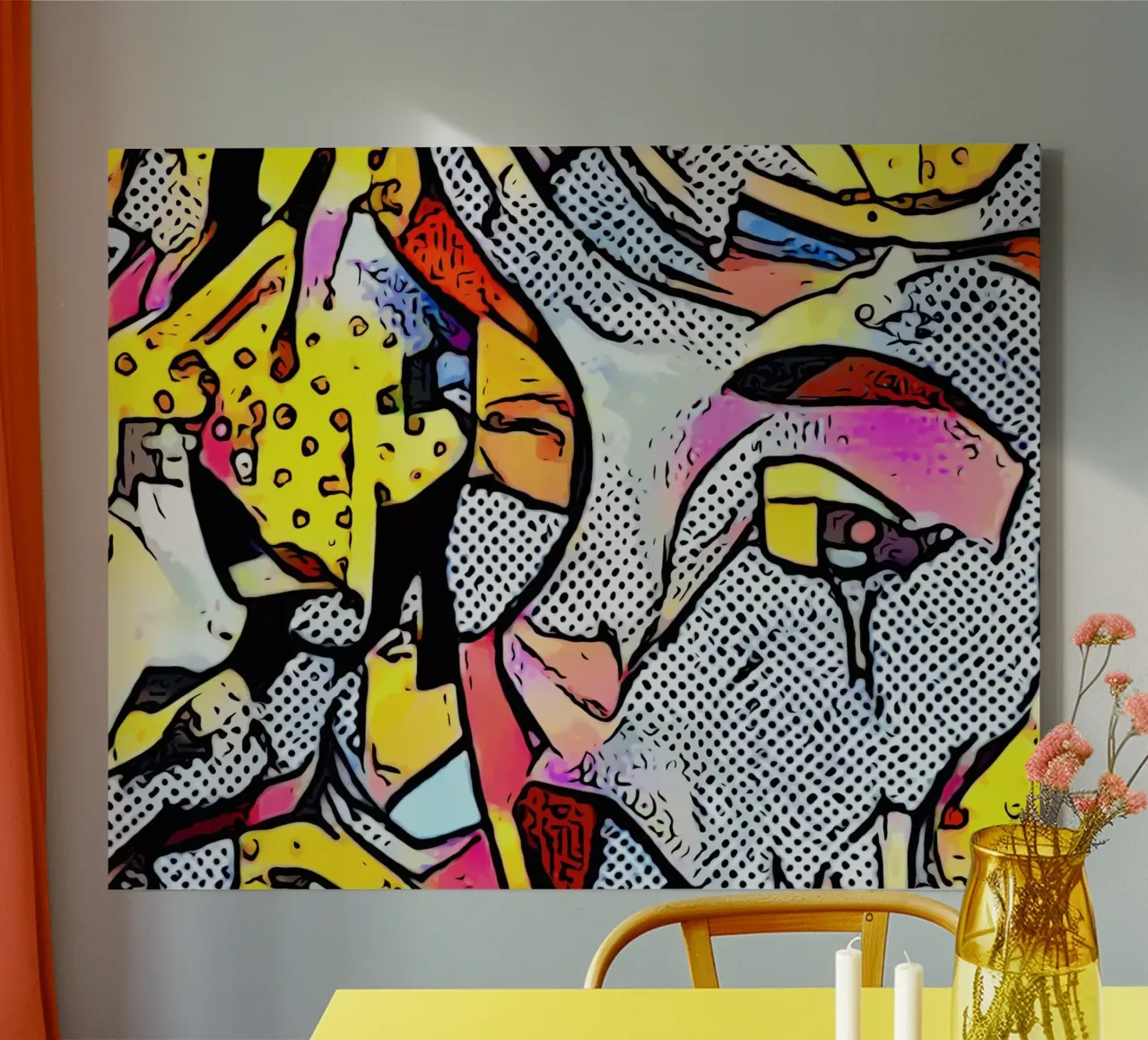 Una lacrima tela con Cornice a cassetta da ZAMART - PopArt