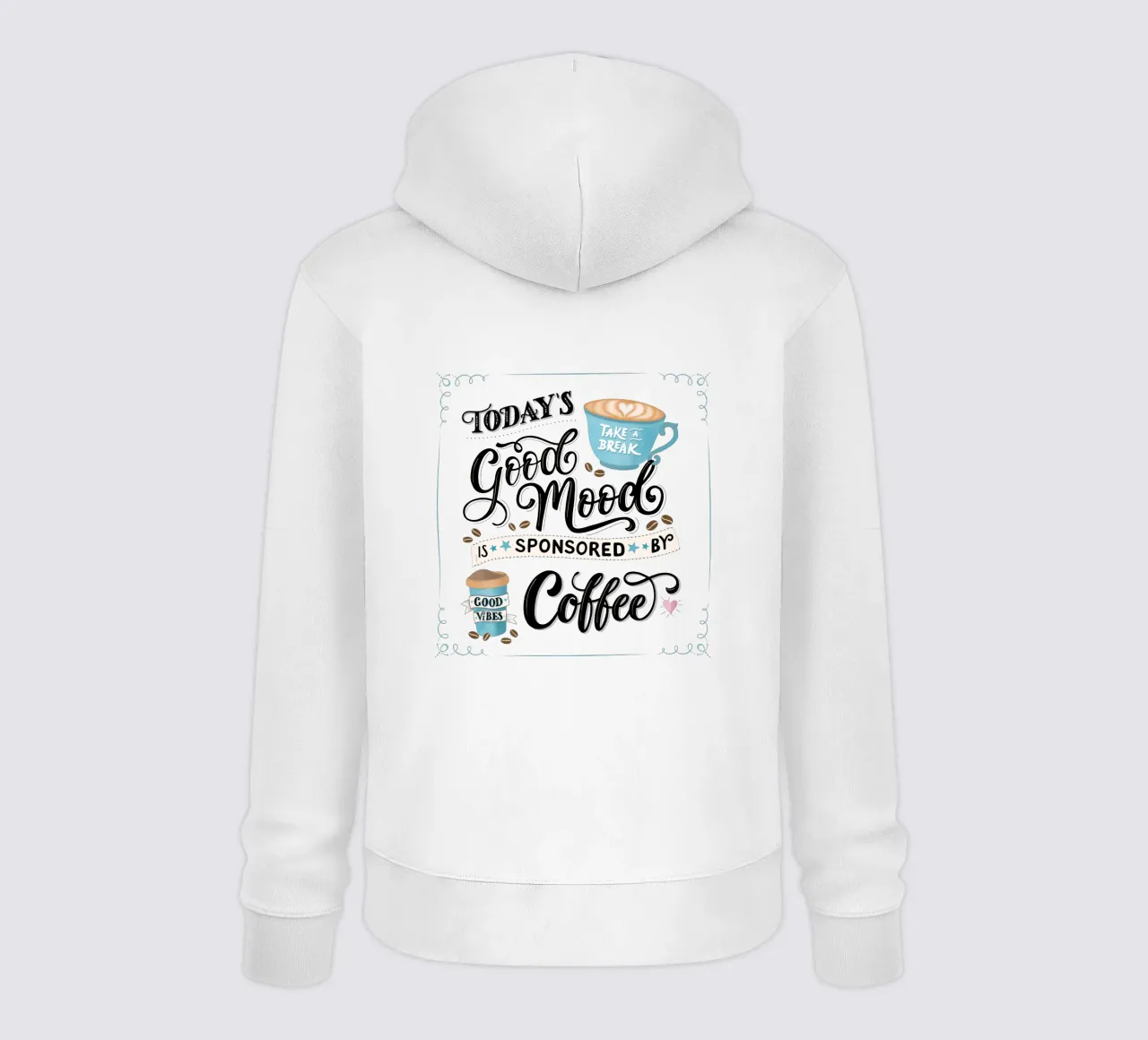 Kaffee. Zitat. Buon umore. Felicità. felpa con cappuccio da CalliLetters