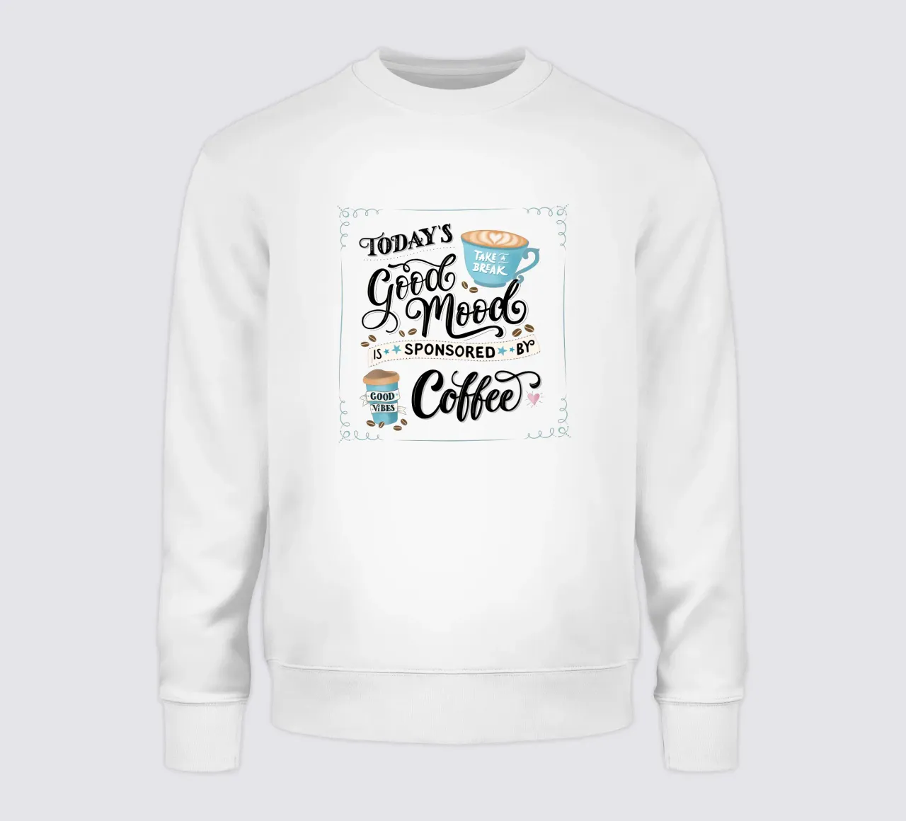 Kaffee. Zitat. Buon umore. Felicità. felpa da CalliLetters