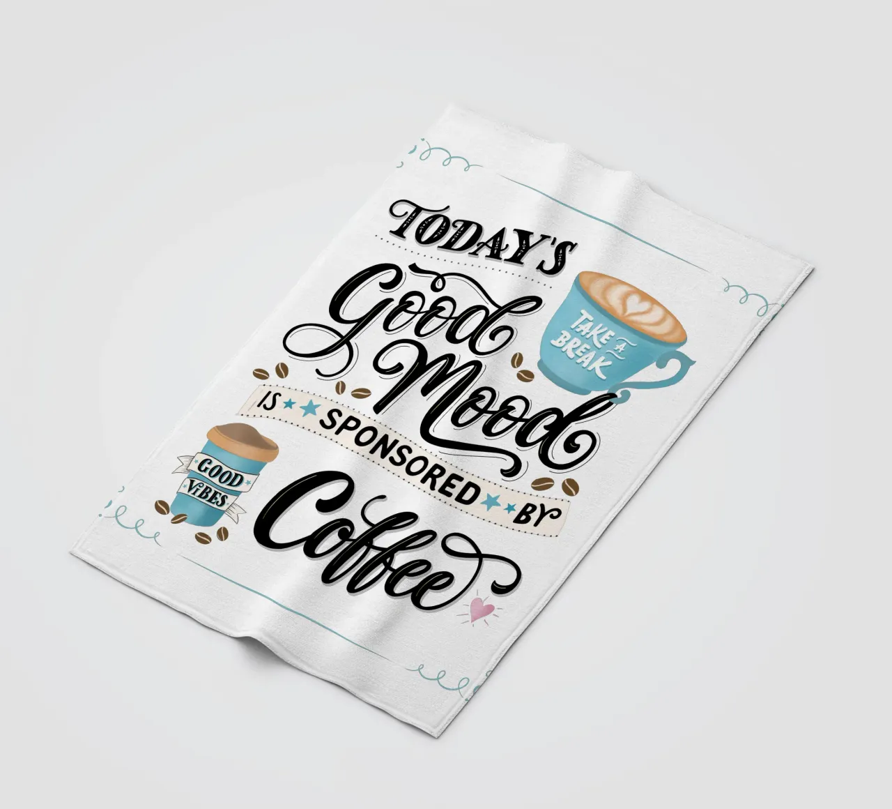 Kaffee. Zitat. Buon umore. Felicità. coperta in pile da CalliLetters