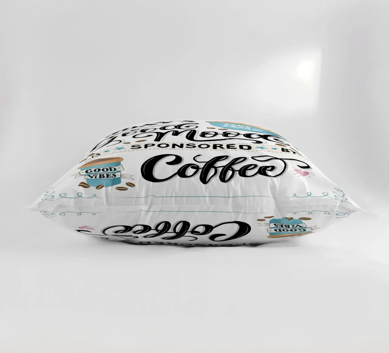 Kaffee. Zitat. Buon umore. Felicità. cuscino da CalliLetters