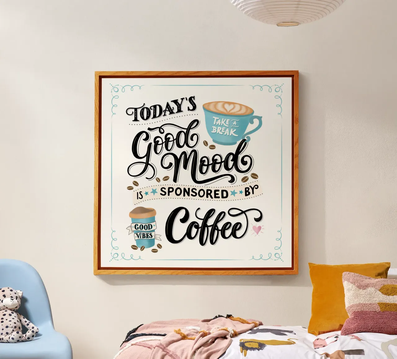 Kaffee. Zitat. Buon umore. Felicità. plexiglass da CalliLetters