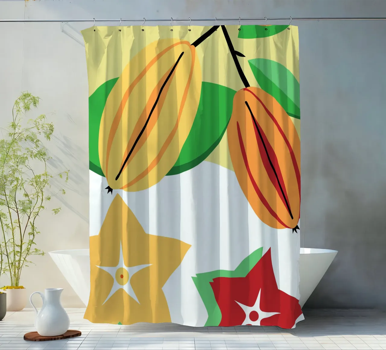 Pompelmo fresco tenda da doccia da OFFICIAL FRUIT & VEGETABLES