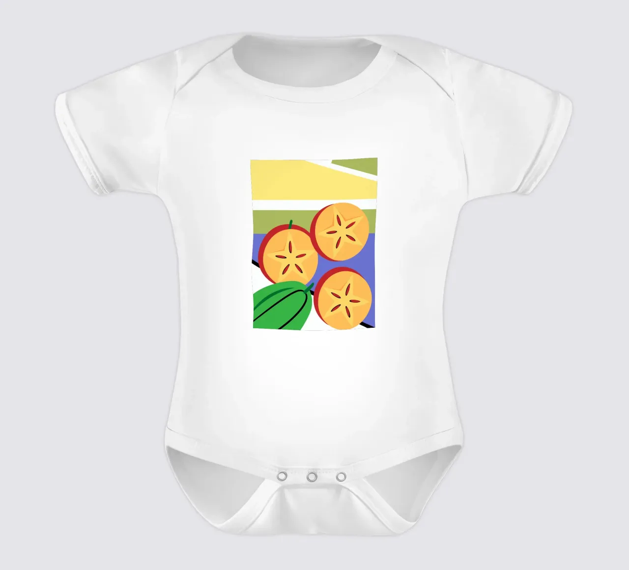 Fette di carambola body neonato maniche corte da OFFICIAL FRUIT & VEGETABLES