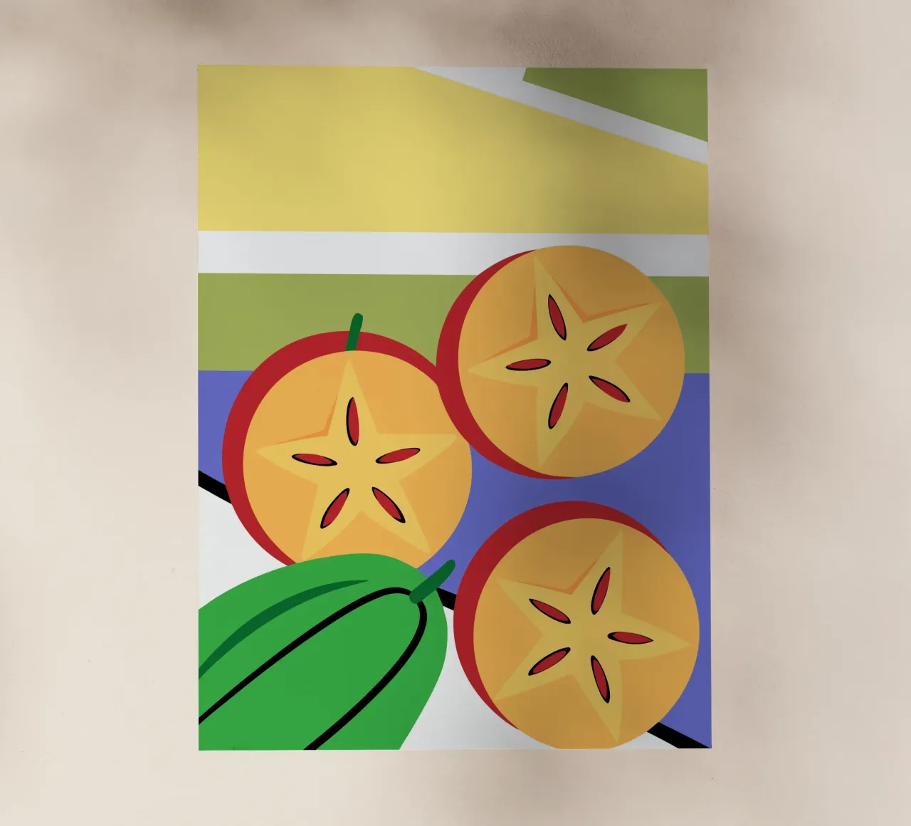 Fette di carambola pellicola backlit da OFFICIAL FRUIT & VEGETABLES