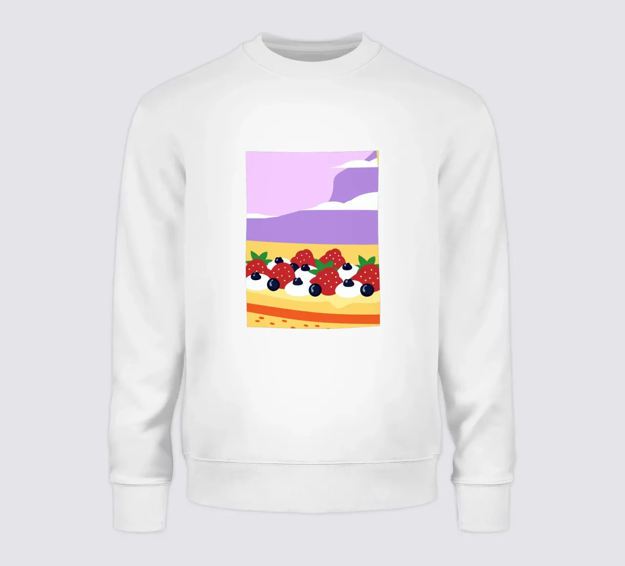 Erdbeer-Blaubeer-Torte Sweatshirt von OFFICIAL FRUIT & VEGETABLES