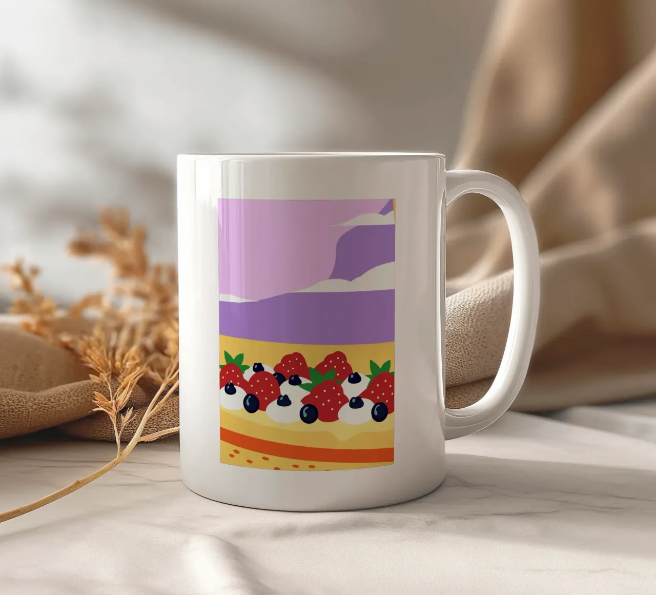 Crostata di fragole e mirtilli tazza in ceramica da OFFICIAL FRUIT & VEGETABLES