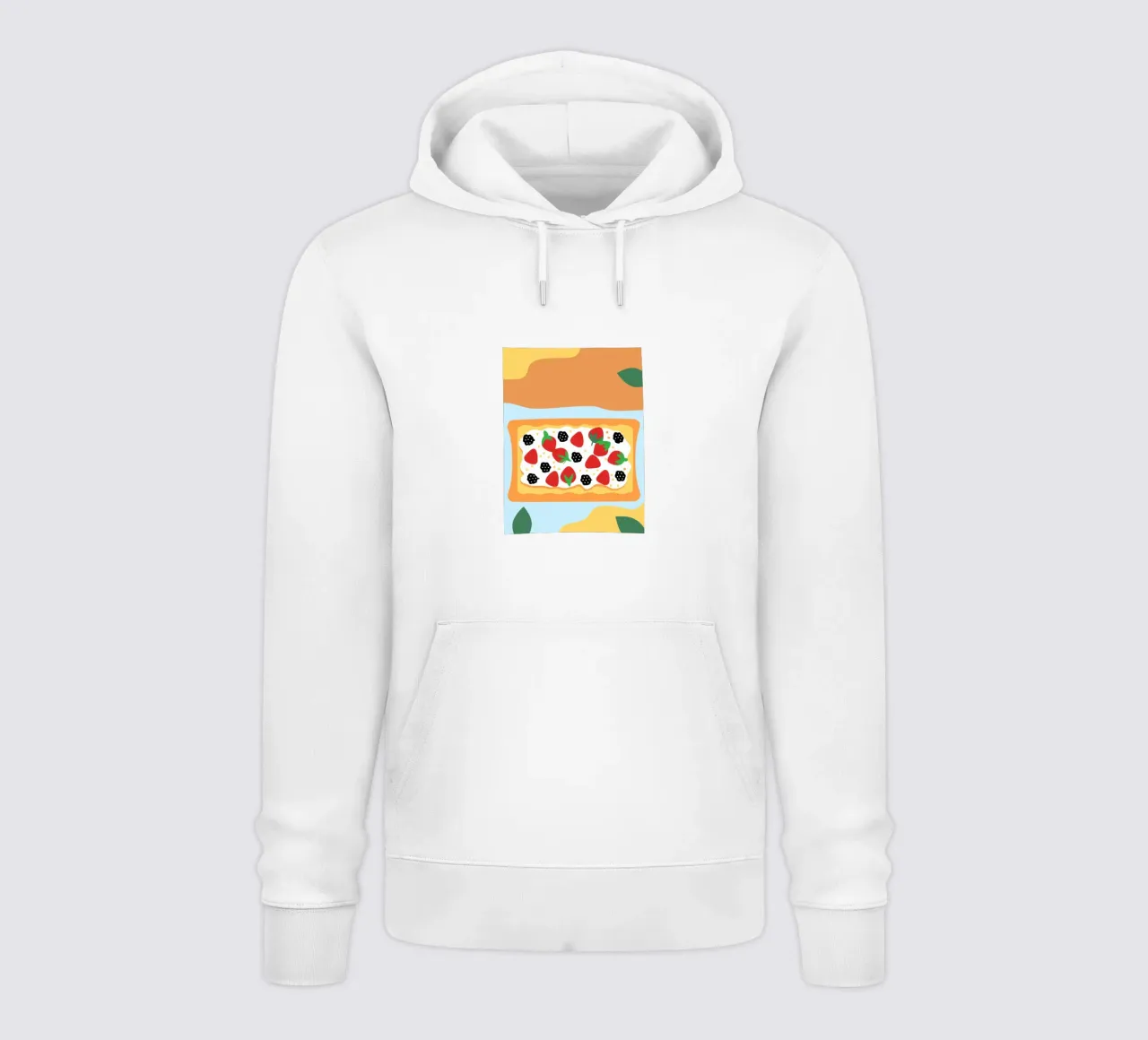 Torta crostata con copertura di fragole e more felpa con cappuccio da OFFICIAL FRUIT & VEGETABLES