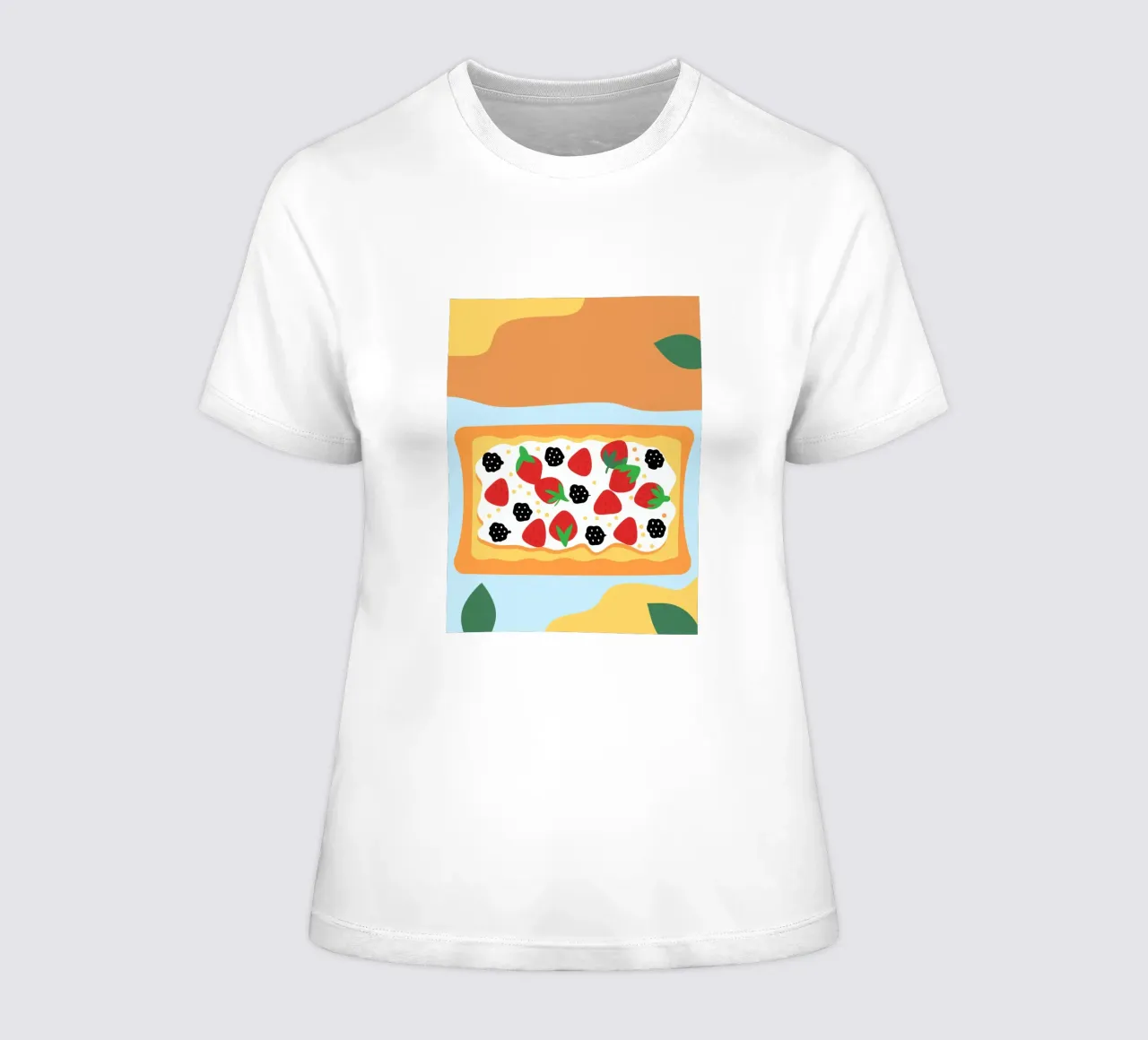 Torta crostata con copertura di fragole e more t-shirt da donna da OFFICIAL FRUIT & VEGETABLES