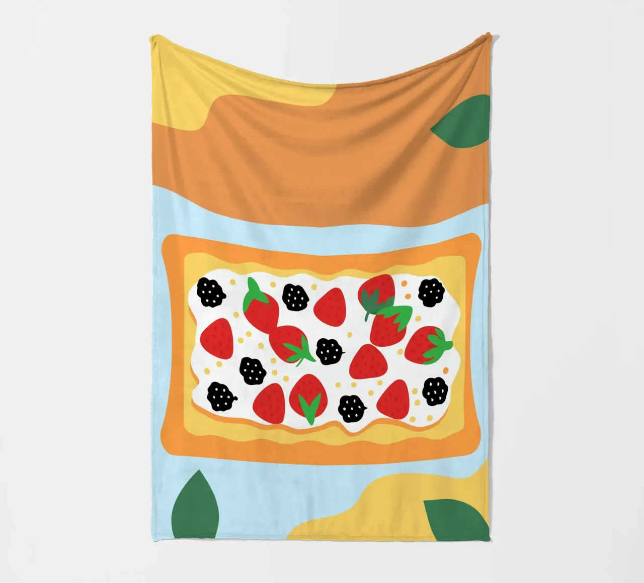 Torta crostata con copertura di fragole e more coperta in pile da OFFICIAL FRUIT & VEGETABLES