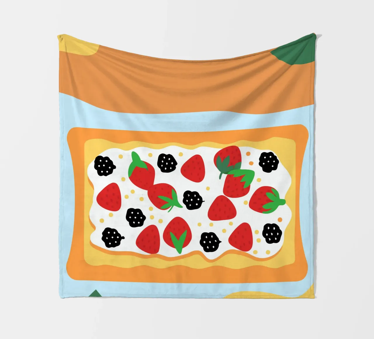 Torta crostata con copertura di fragole e more coperta in pile da OFFICIAL FRUIT & VEGETABLES