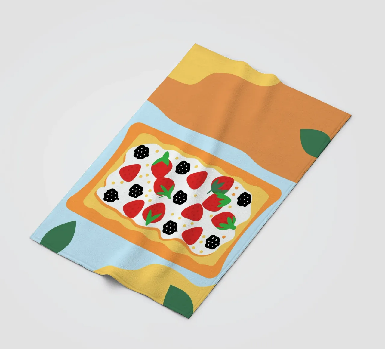 Torta crostata con copertura di fragole e more coperta in pile da OFFICIAL FRUIT & VEGETABLES