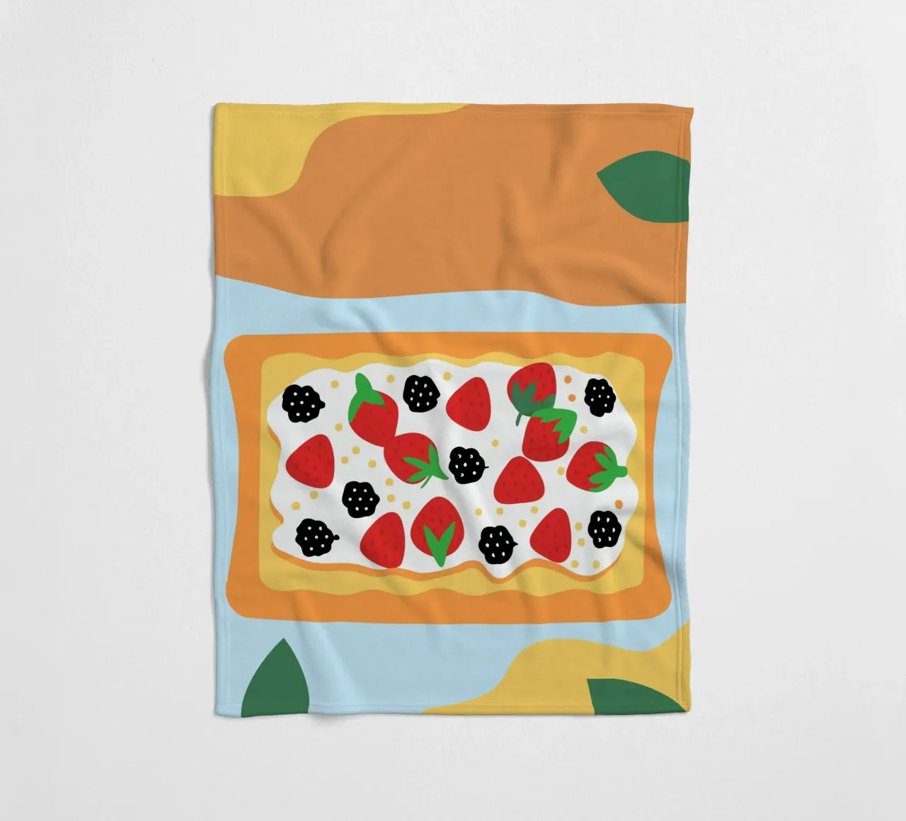Torta crostata con copertura di fragole e more coperta in pile da OFFICIAL FRUIT & VEGETABLES