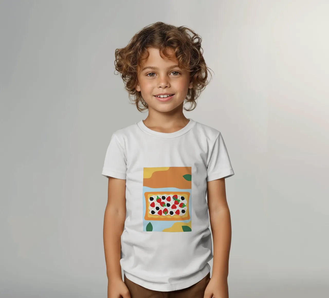 Torta crostata con copertura di fragole e more t-shirt bambini da OFFICIAL FRUIT & VEGETABLES