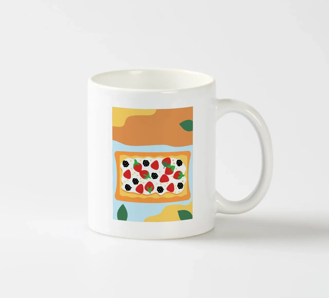 Torta crostata con copertura di fragole e more tazza in ceramica da OFFICIAL FRUIT & VEGETABLES