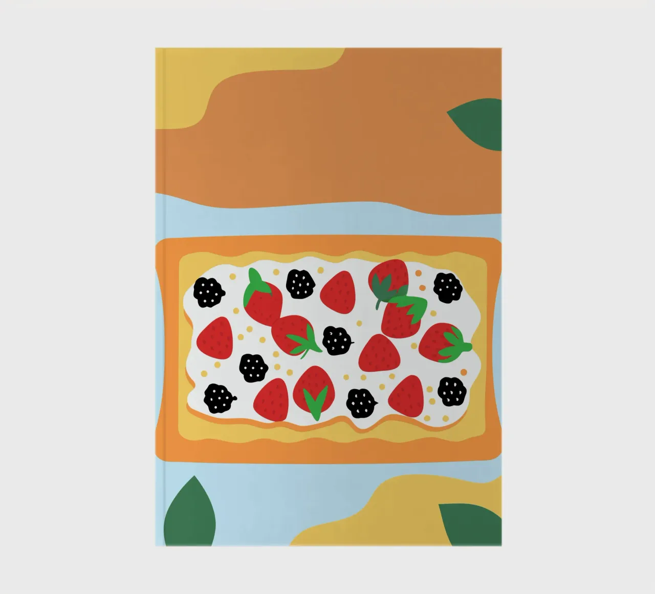 Tart Cake with Strawberry and Blackberry Topping notebook by OFFICIAL FRUIT & VEGETABLES