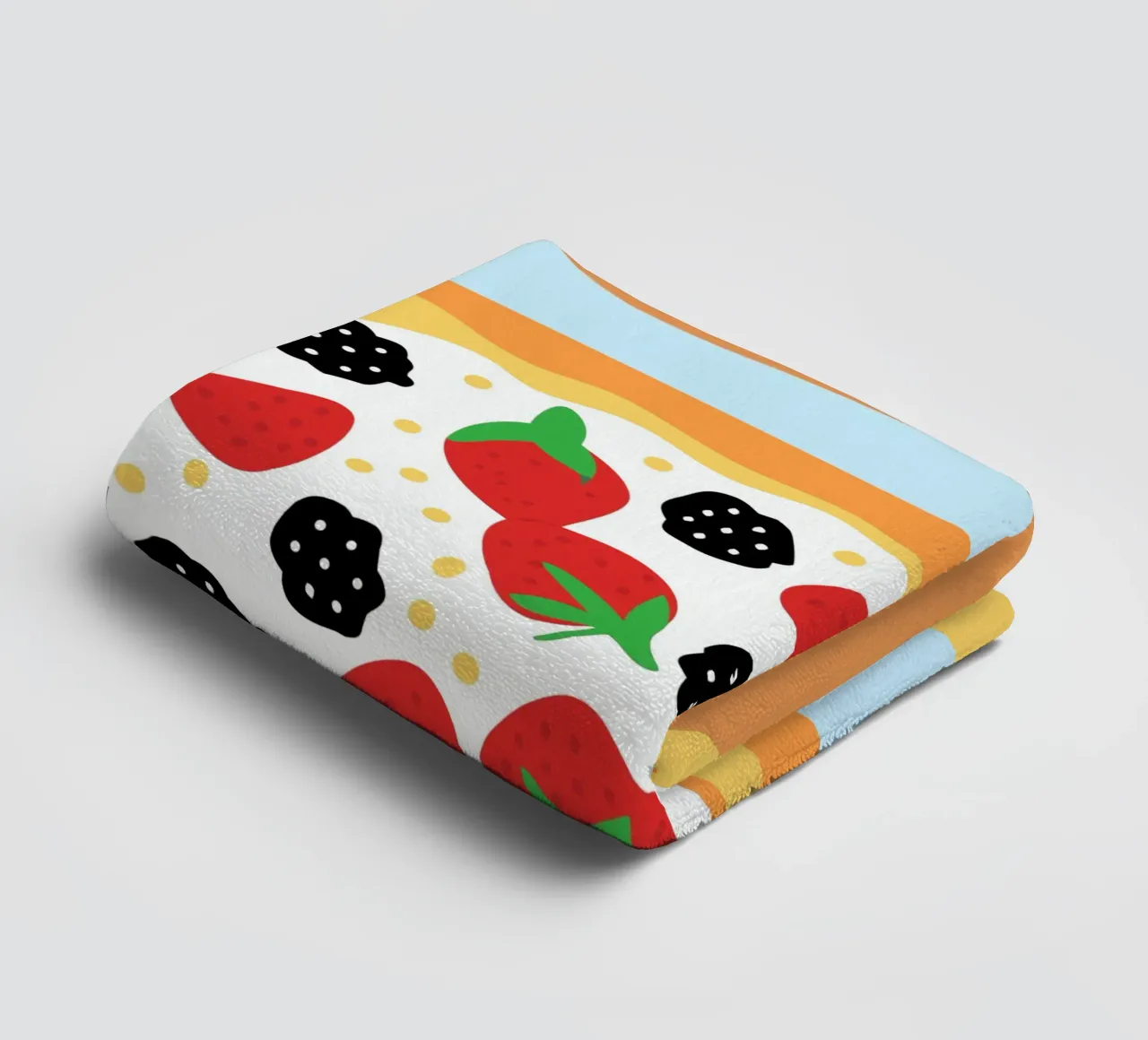 Torta crostata con copertura di fragole e more asciugamano da bagno da OFFICIAL FRUIT & VEGETABLES