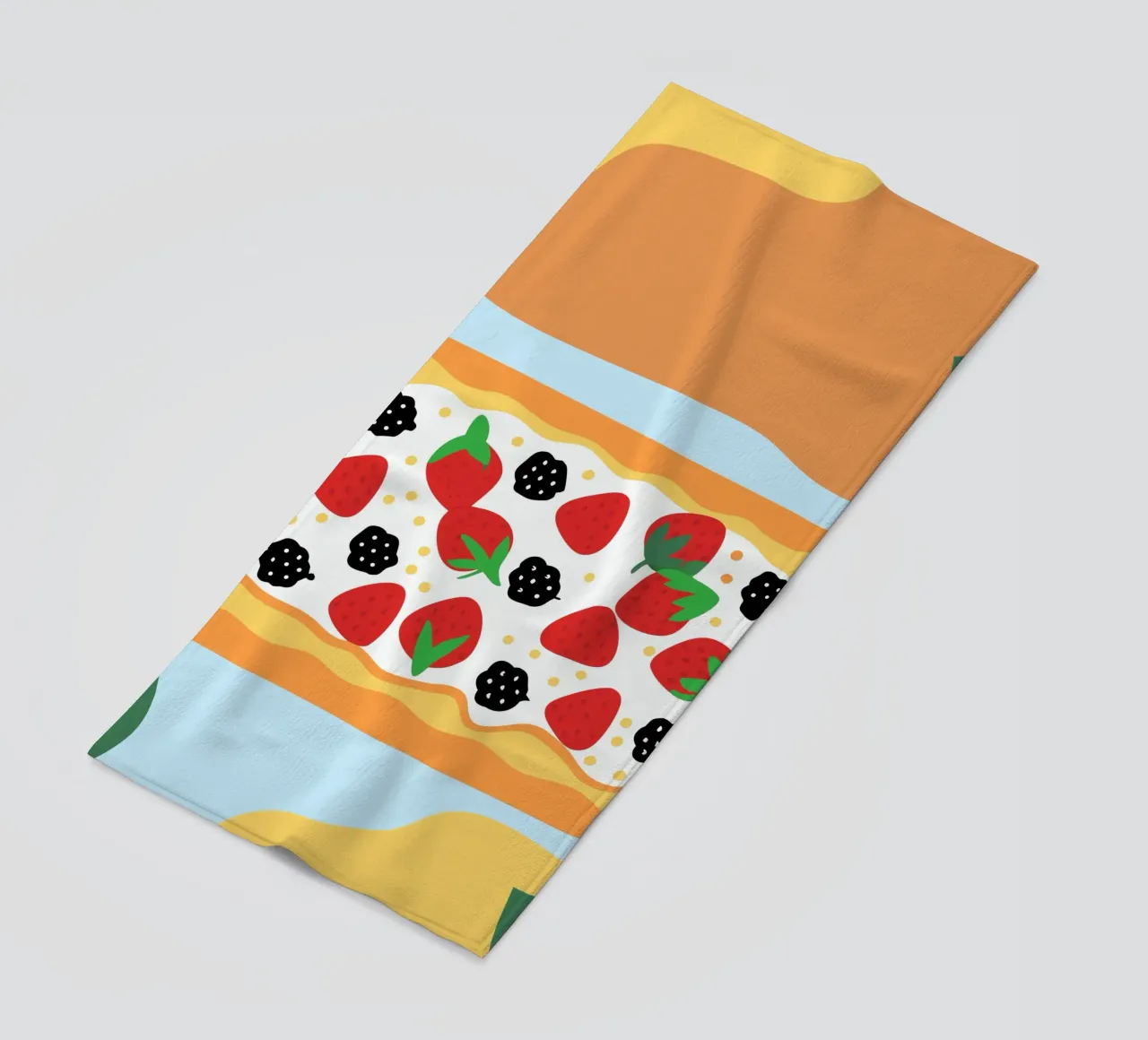 Torta crostata con copertura di fragole e more telo mare da OFFICIAL FRUIT & VEGETABLES