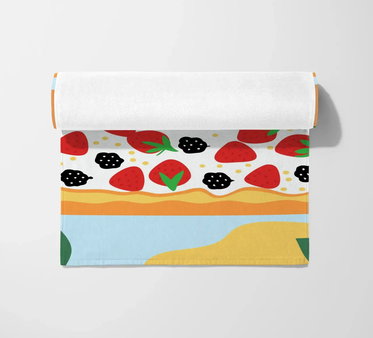 Torta crostata con copertura di fragole e more telo mare da OFFICIAL FRUIT & VEGETABLES