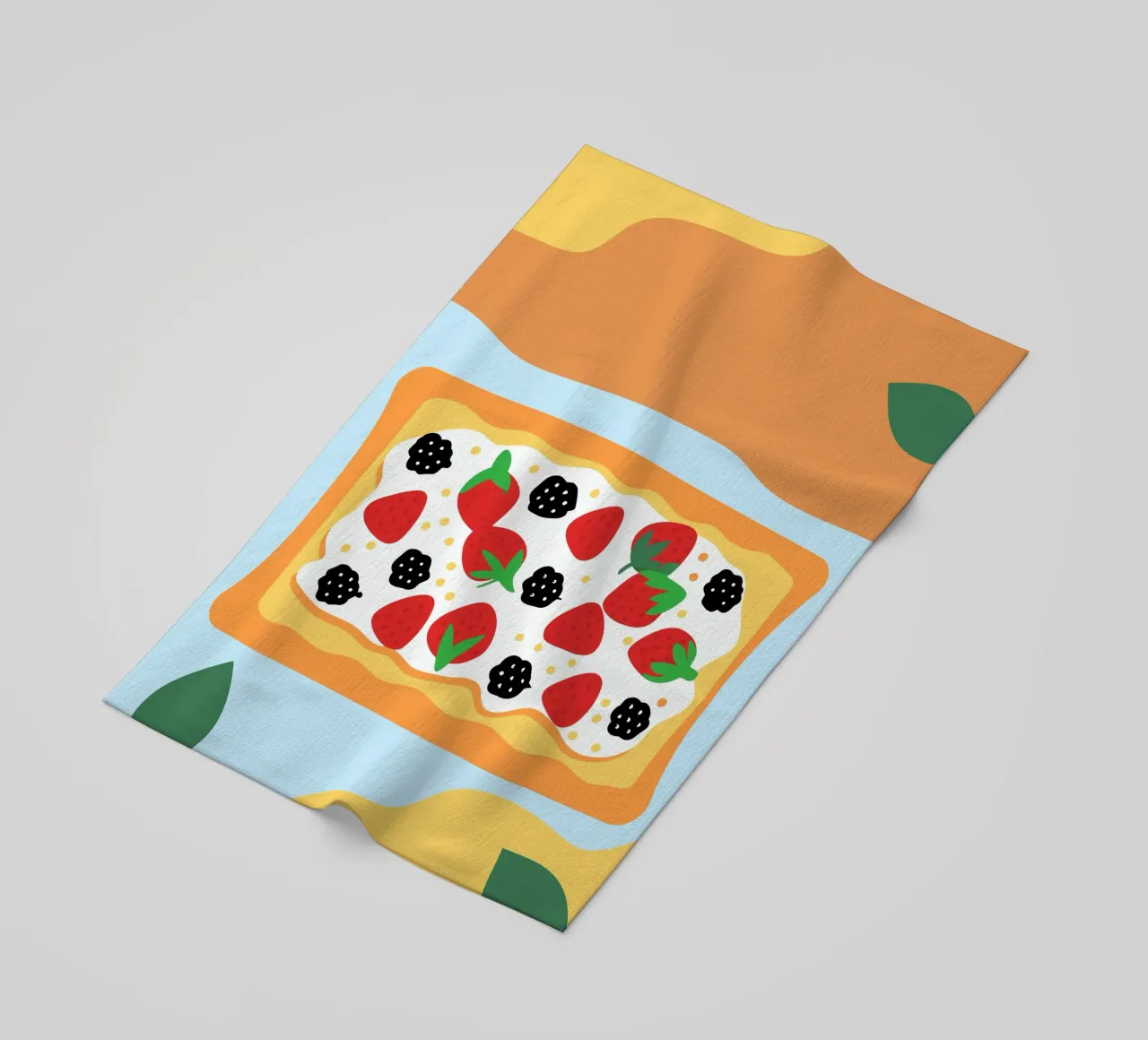 Torta crostata con copertura di fragole e more telo mare da OFFICIAL FRUIT & VEGETABLES