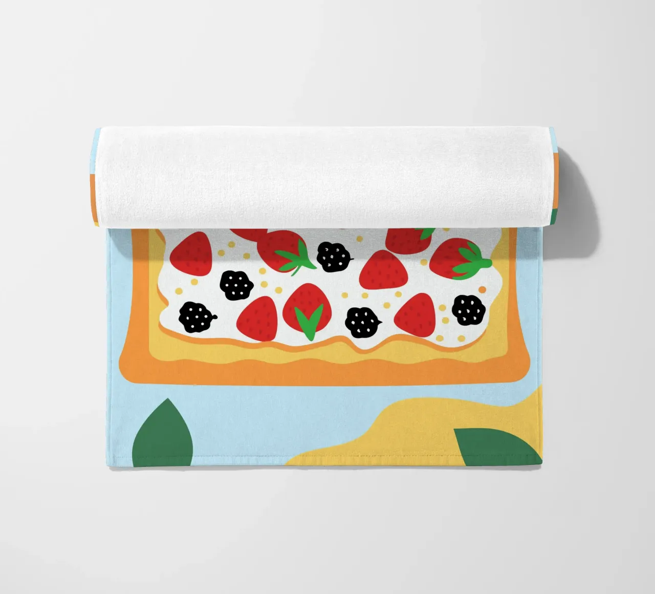 Torta crostata con copertura di fragole e more telo mare da OFFICIAL FRUIT & VEGETABLES