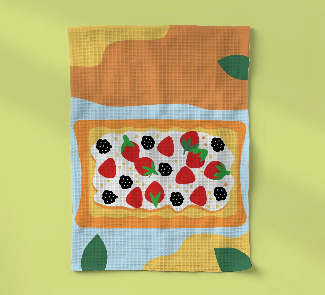 Torta crostata con copertura di fragole e more canovaccio da cucina da OFFICIAL FRUIT & VEGETABLES