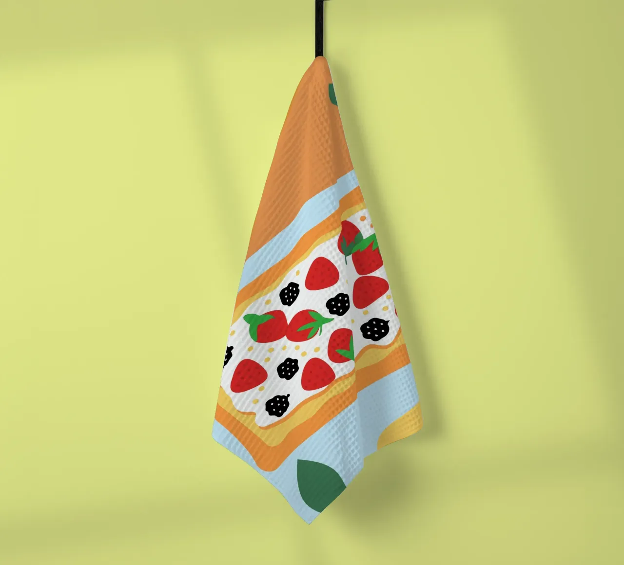 Torta crostata con copertura di fragole e more canovaccio da cucina da OFFICIAL FRUIT & VEGETABLES