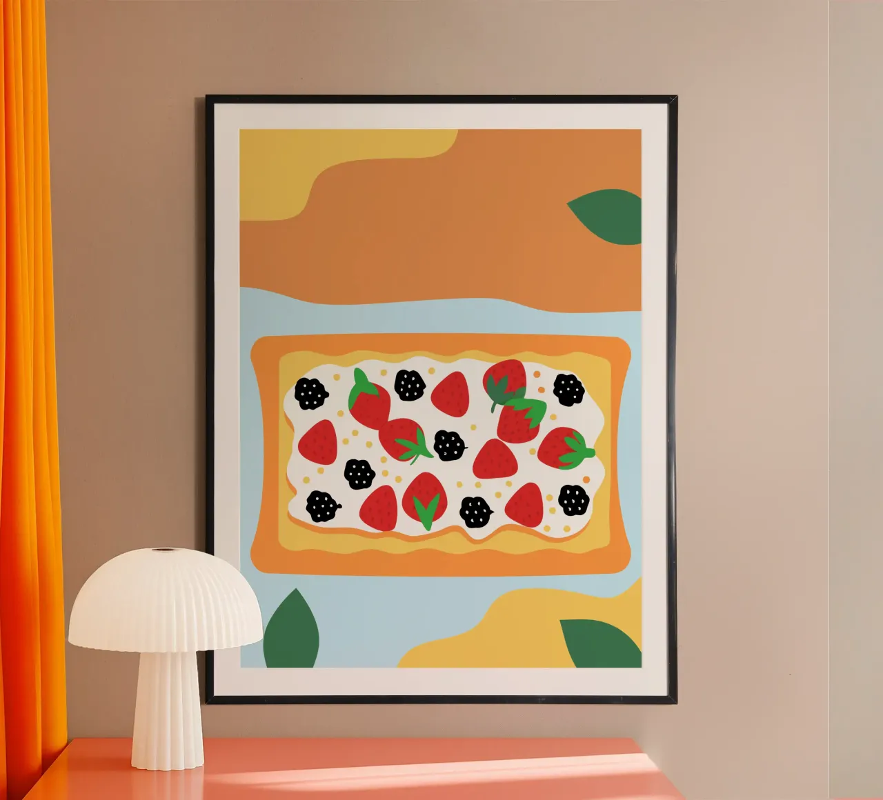 Torta crostata con copertura di fragole e more poster da OFFICIAL FRUIT & VEGETABLES