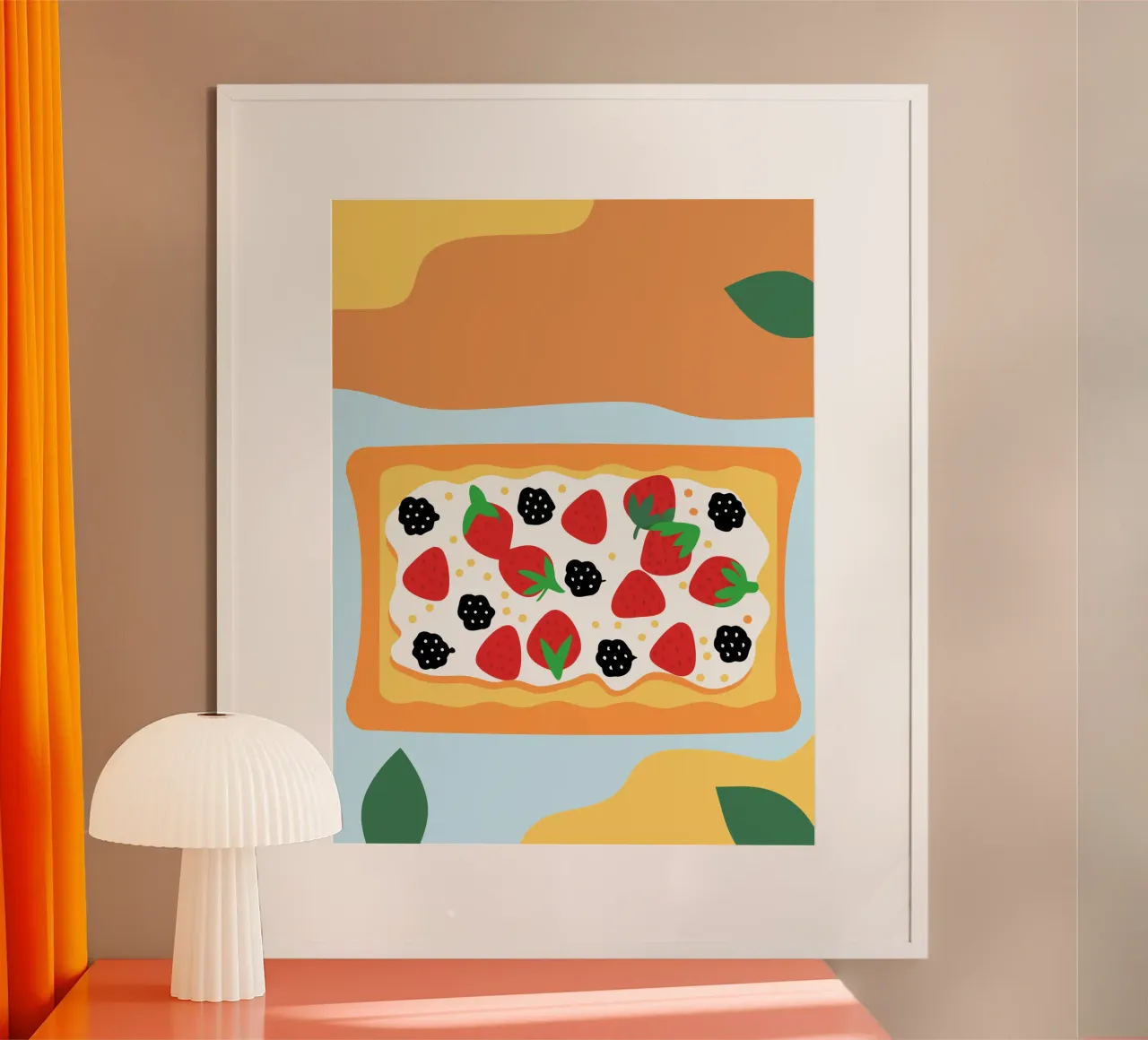 Torta crostata con copertura di fragole e more poster da OFFICIAL FRUIT & VEGETABLES