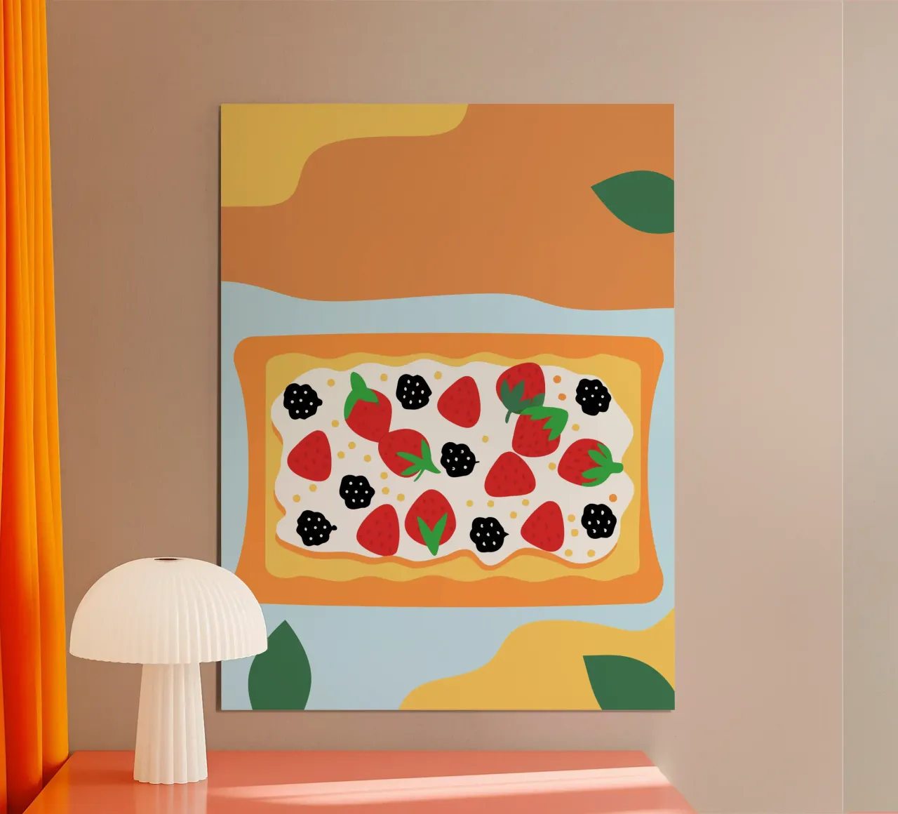 Torta crostata con copertura di fragole e more poster da OFFICIAL FRUIT & VEGETABLES